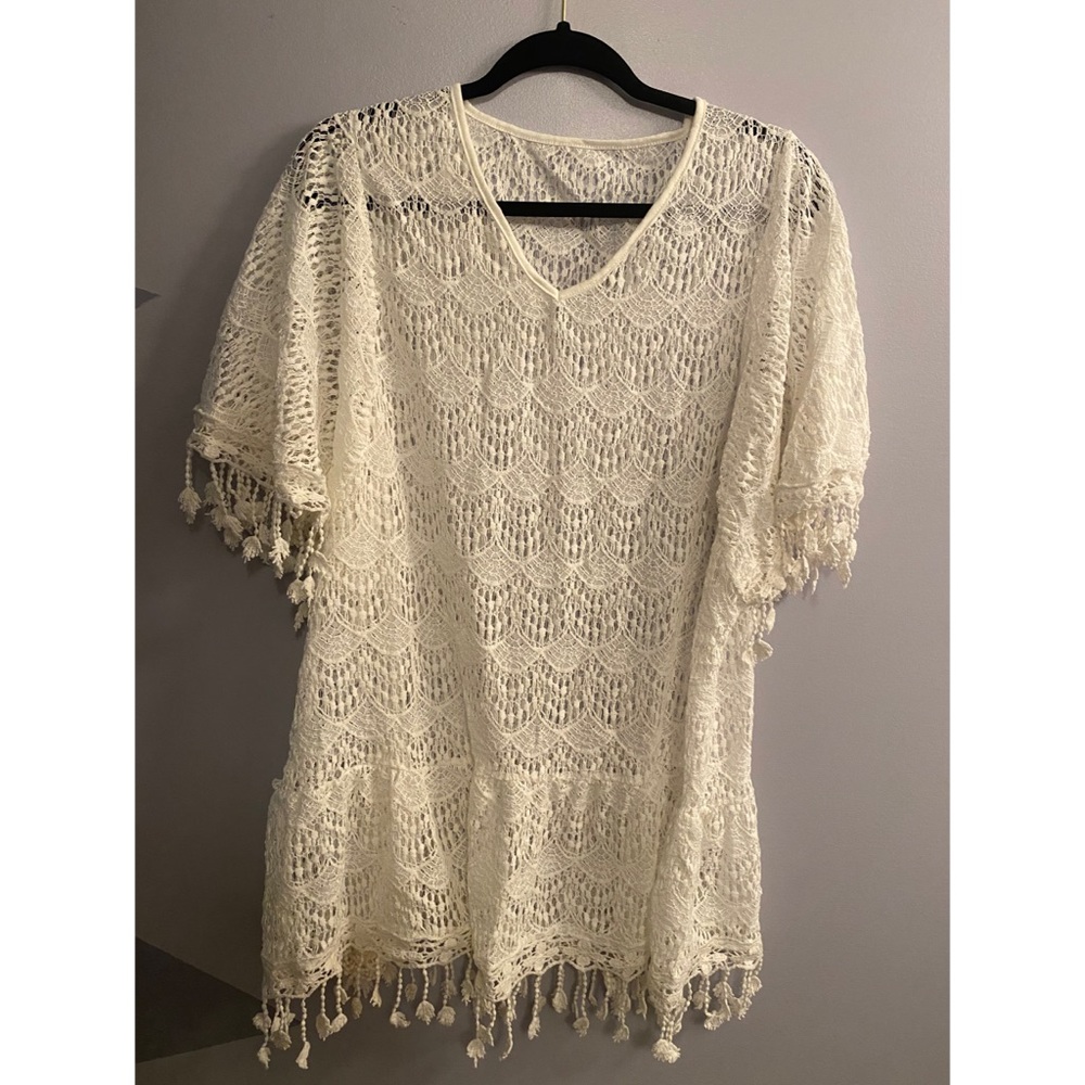 Lace bikini cover up